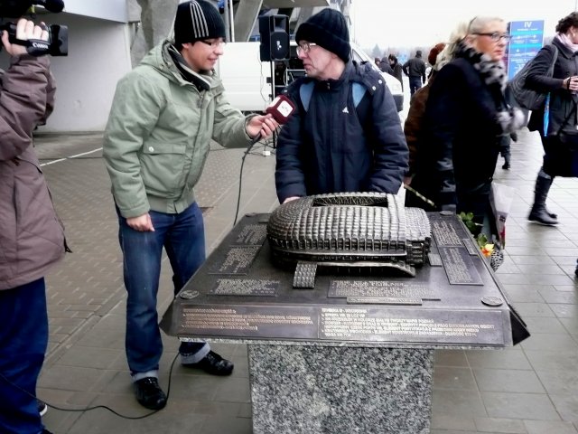 odsłonięcie makiety stadionu miejskiego